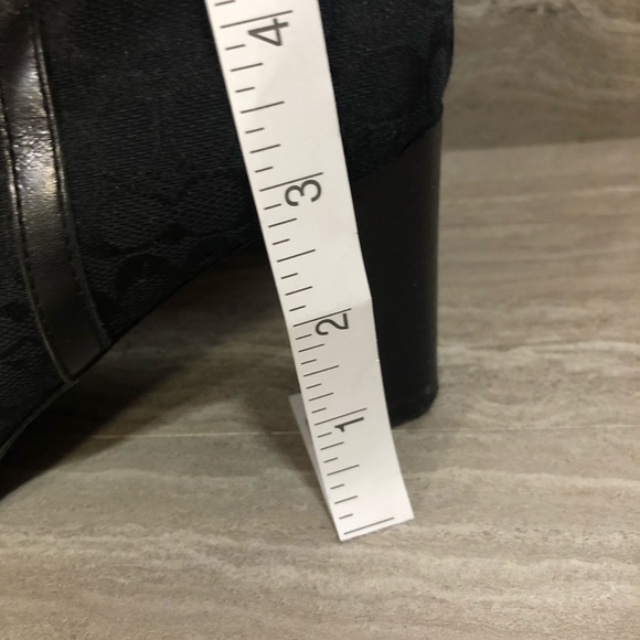 Coach | Bibi Ankle Boots Black Canvas Coach Print Size 8 - Picture 11 of 11